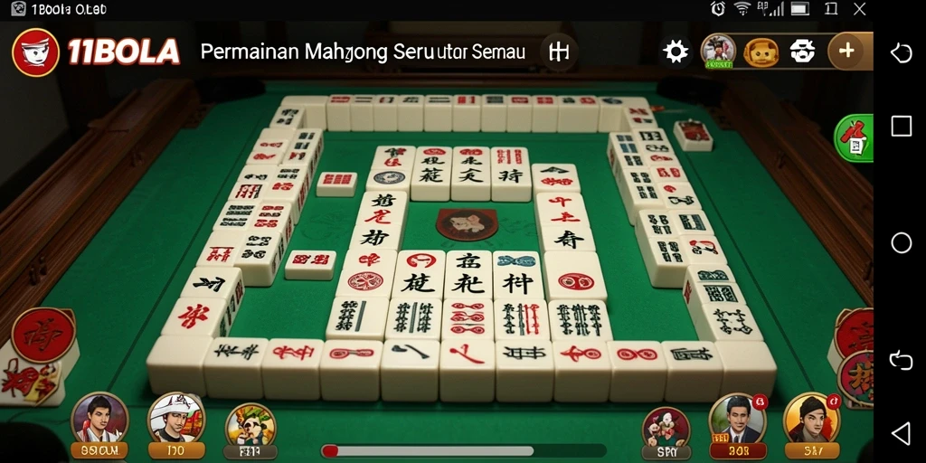 Screenshot gameplay 11BOLA menunjukkan suasana Mahjong yang seru.