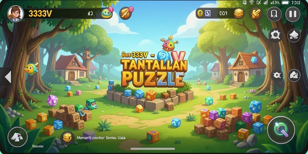 Tampilan gameplay menakjubkan dari 333V yang penuh dengan tantangan puzzle.
