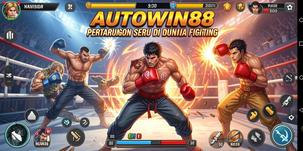 Tangkapan layar AUTOWIN88 menampilkan aksi pertarungan intens.