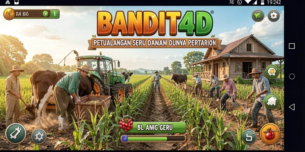 Tangkapan layar tampilkan pengelolaan lahan pertanian yang menarik di BANDIT4D.