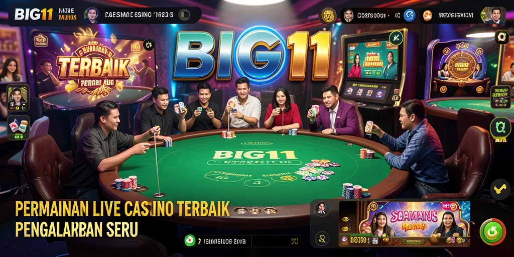 Gameplay Live Casino yang mendebarkan dan interaktif di BIG11.
