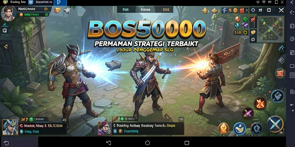 Tampilan gameplay mendebarkan dari BOS5000, menunjukkan strategi yang dinamis.