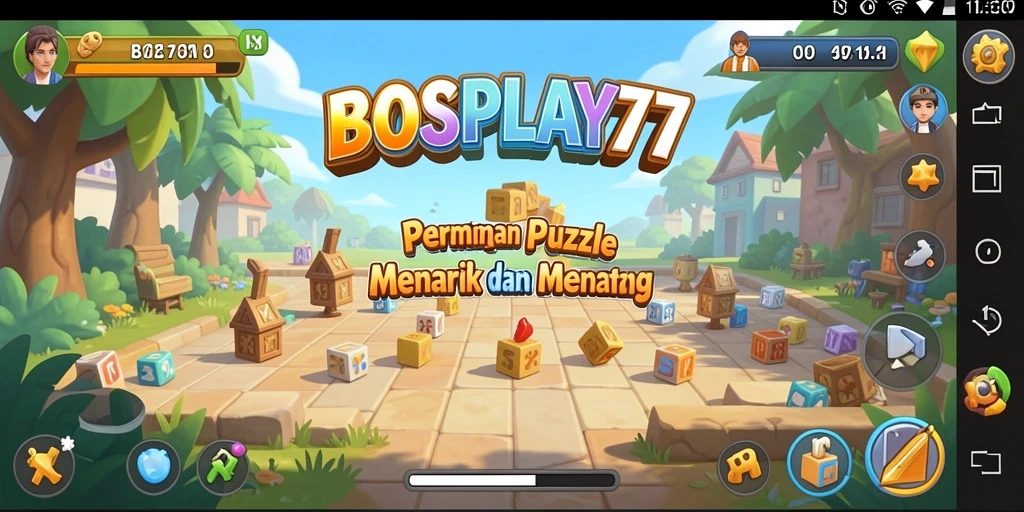 Tampilan gameplay puzzle yang menarik dari BOSPLAY77.
