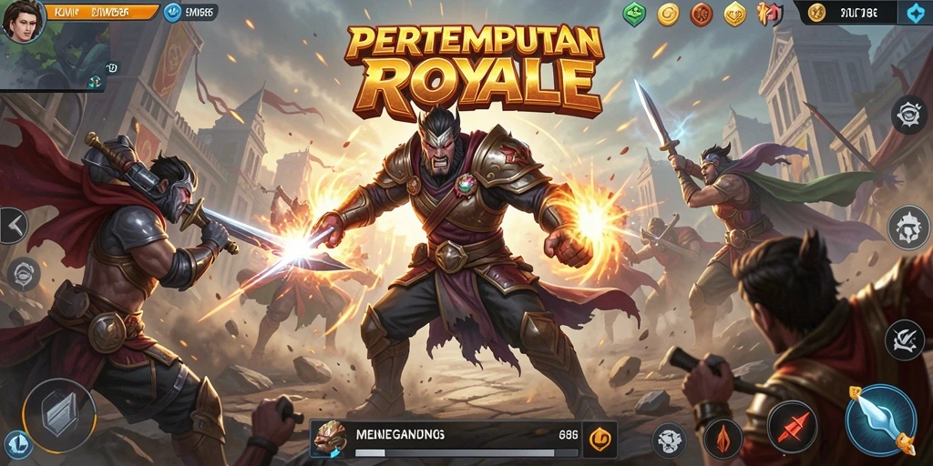Screenshot DMD686 menampilkan aksi seru dalam pertempuran Battle Royale.