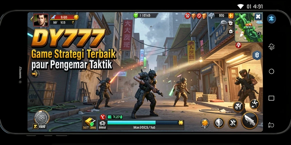 Tampilan gameplay strategis yang mendebarkan dari DY777.