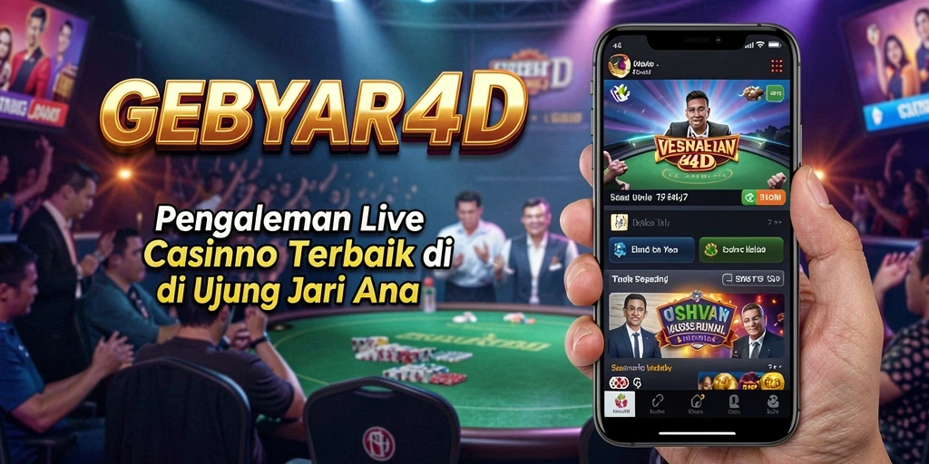 Tampilan gameplay GEBYAR4D dengan dealer langsung dan suasana kasino yang nyata.