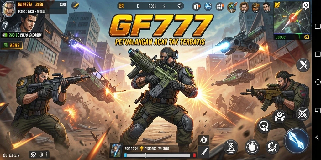 Screenshot GF777 menunjukkan pertarungan mendebarkan dalam gameplay action.