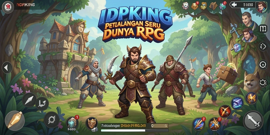 Gameplay seru IDPKING menampilkan pertempuran taktis dan petualangan epik.