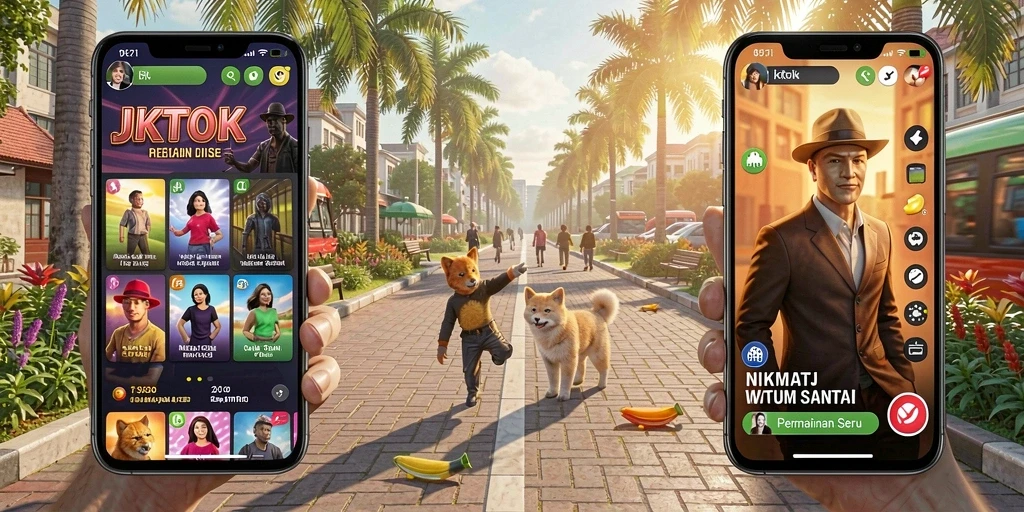 Tampilan gameplay seru JKTOK yang menghadirkan kesenangan.