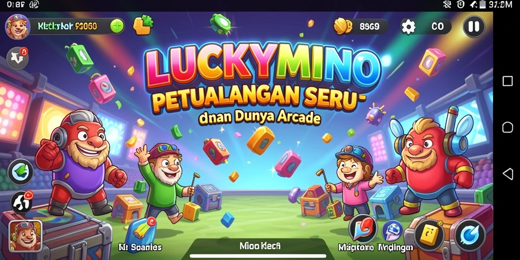 Tampilan utama LUCKYMINO dengan gameplay yang penuh aksi.