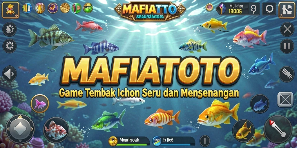 Tampilan gameplay MAFIATOTO dengan aksi menembak ikan yang seru.