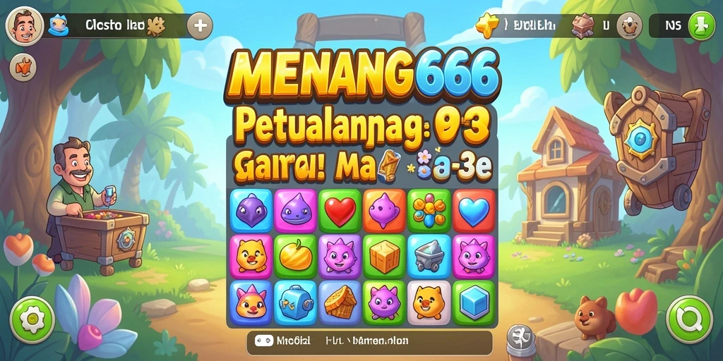 Gameplay seru dari MENANG666 dengan kombinasi blok berwarna.