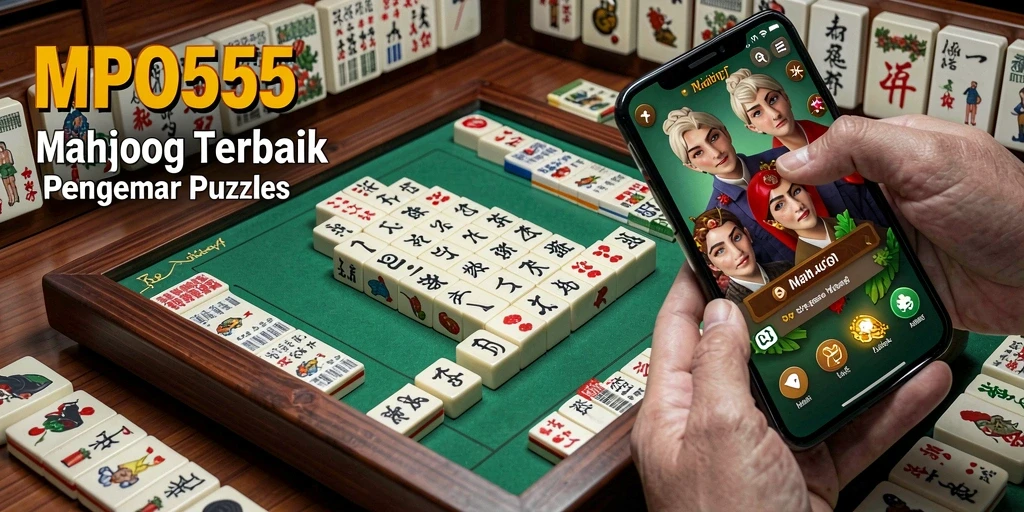 Tampilan menarik dari gameplay Mahjong MPO555 dengan ubin yang berwarna-warni.