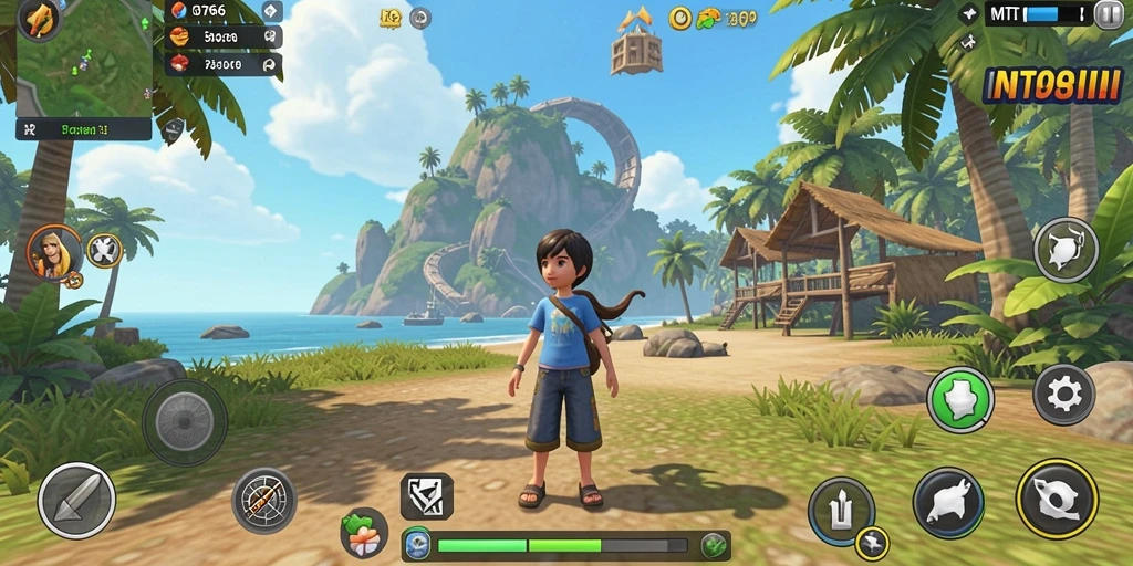 Tampilan gameplay santai dalam MT966 dengan grafis ceria.