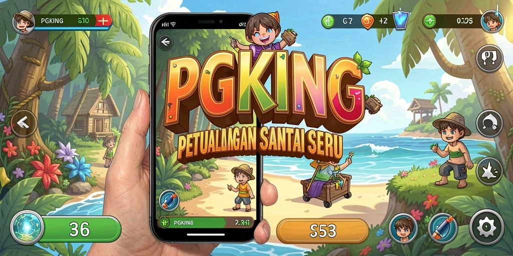 Tangkapan layar PGKING menampilkan gameplay yang seru dan penuh warna.