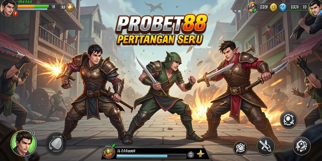 Screenshot gameplay PROBET88 menampilkan aksi bertarung yang mendebarkan.
