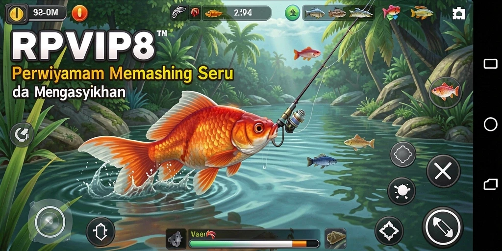 Tangkapan ikan besar dalam gameplay RPVIP8 yang seru.