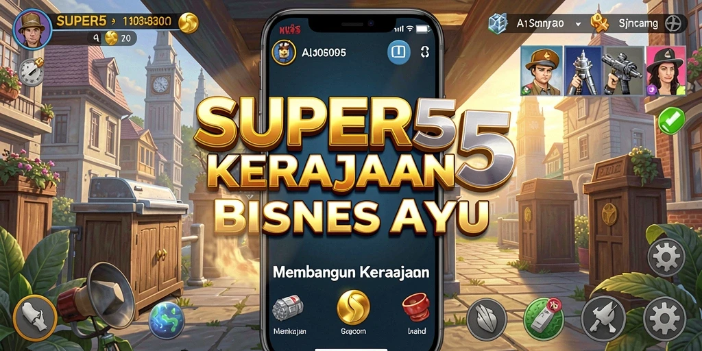Screenshot menunjukkan gameplay seru SUPER5 dengan tampilan bisnis yang dinamis.