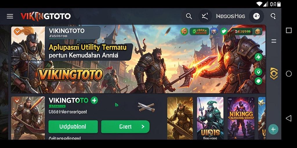 Tampilan antarmuka utama VIKINGTOTO yang user-friendly dan modern.