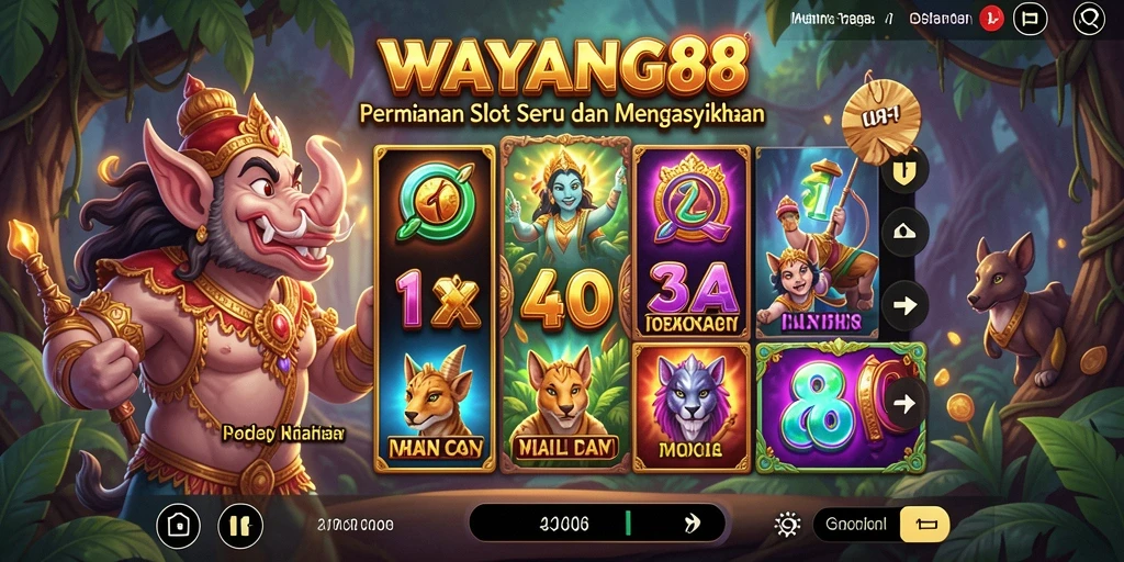 Tampilan gameplay <strong>WAYANG88</strong> yang menarik dan penuh warna.
