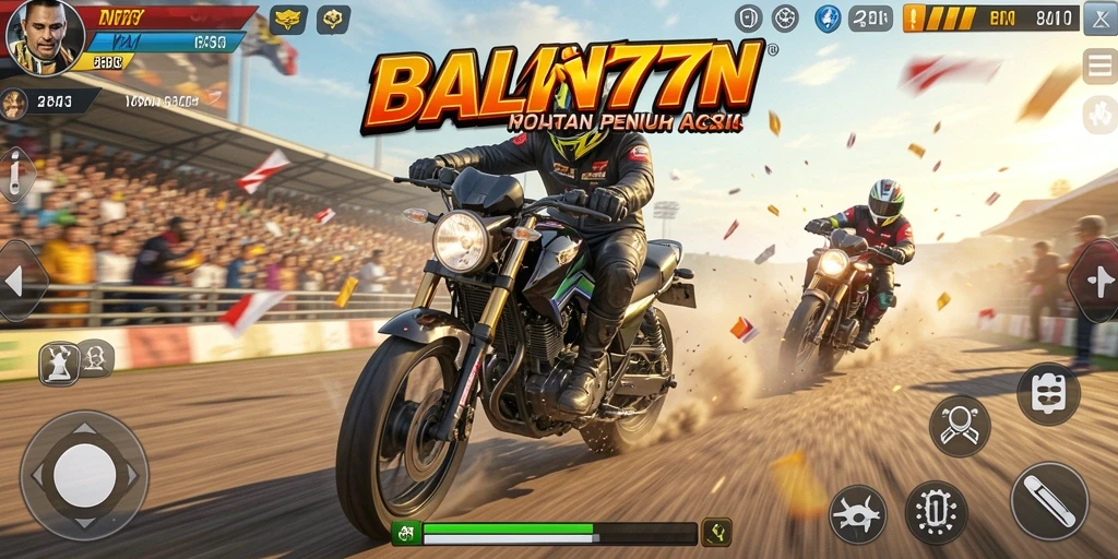 Tampilan seru gameplay balapan Motor di WIN777.