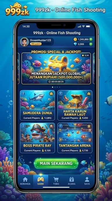 Screenshot fitur unggulan pada aplikasi 999zk.